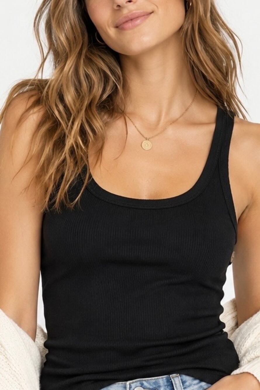 2/$30 NWT American Eagle Ribbed Tank Top Black Size S
